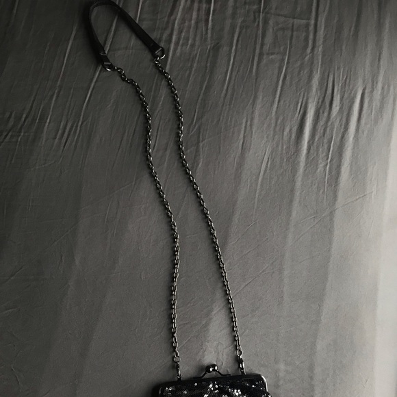 APT.9 Mini Black/Silver Purse Crossbody/Clutch - Picture 4 of 8
